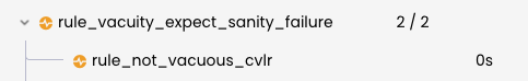 Screenshot of vacuity subrule